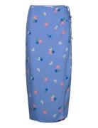 Enwatermelon Midi Skirt Aop 7014 Pitkä Hame Blue Envii