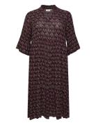 Kckerry Ami Dress Polvipituinen Mekko Brown Kaffe Curve