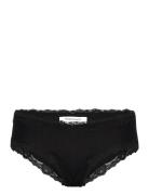 Silk Hipster W/ Lace Hipsterit Alushousut Alusvaatteet Black Rosemunde