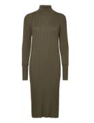 Srfelina Rollneck Dress Knit Polvipituinen Mekko Green Soft Rebels