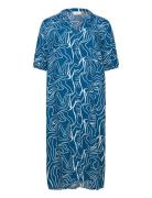 Cardes Allie S/S Calf Dress Aop Polvipituinen Mekko Blue ONLY Carmakom...