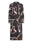 Long Dress In Night Clouds Print Polvipituinen Mekko Black Coster Cope...