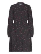 Mschvinaya Ladonna Shirt Dress Aop Polvipituinen Mekko Black MSCH Cope...