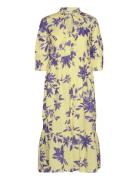 Anshun Aop Boho Dress Polvipituinen Mekko Yellow Tamaris Apparel