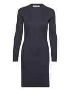 Srnalo Dress Knit Polvipituinen Mekko Navy Soft Rebels