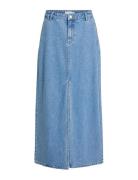 Vikira Long Denim Skirt Pitkä Hame Blue Vila