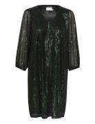 Kabolette Sequin Dress Polvipituinen Mekko Green Kaffe