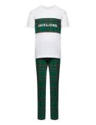 Jacjj Checked Ss Tee And Pants Set Jnr Pyjamasetti Pyjama Green Jack &...