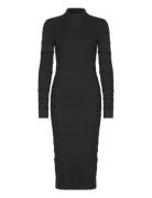 Vmlucky Ls Highneck Calf Dress Ga Boo Polvipituinen Mekko Black Vero M...