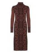 Jace - Tiger Jacquard Polvipituinen Mekko Brown Day Birger Et Mikkelse...