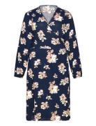 Carnova Ditte Life Ls Wrap Dress Aop Polvipituinen Mekko Blue ONLY Car...