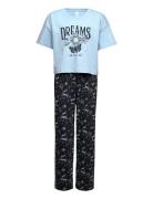 Pajama Boxy T Shirt Pyjamasetti Pyjama Blue Lindex