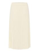 Kaleandra Skirt Polvipituinen Hame Beige Kaffe