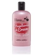 I Love Bath Shower Strawberries Cream 500Ml Suihkugeeli Nude I LOVE