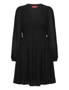 Dresses Light Woven Polvipituinen Mekko Black Esprit Casual