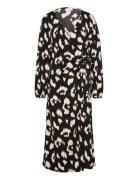 Vipeffi Perry L/S Wrap Midi Dress/Su Polvipituinen Mekko Black Vila