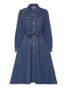 Celinecras Dress Denim Polvipituinen Mekko Blue Cras