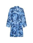 Mschlaurisia Short Dress Aop Lyhyt Mekko Blue MSCH Copenhagen