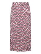 Geometric Print Pleated Skirt Polvipituinen Hame Red GANT