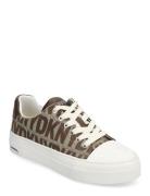 York - Lace Up Sneaker Nauhakengät Matalapohjaiset Kengät Brown DKNY