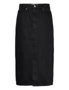 Denim Midi-Skirt Polvipituinen Hame Grey Mango