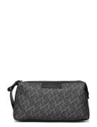 Th Monogram Washbag Toilettilaukut Black Tommy Hilfiger