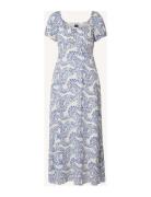 Abigail Dot Print Dress Maksimekko Juhlamekko Blue Lexington Clothing