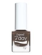 7Day Hybrid Polish 7302 Kynsilakka Meikki Brown Depend Cosmetic