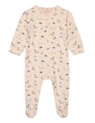 Romper Ls Pyjama Sie Jumpsuit Haalari Beige Fixoni