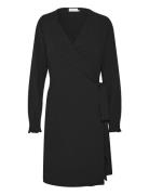 Kawiola Wrap Dress Polvipituinen Mekko Black Kaffe