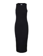 Vmlavender Sl O-Neck Calf Dress Vma Noos Polvipituinen Mekko Black Ver...