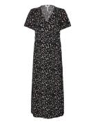 Objema Elise S/S Long Wrap Dress Rep . C Polvipituinen Mekko Black Obj...