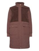 Hollie W Long Quilted Jacket Tikkitakki Brown Weather Report