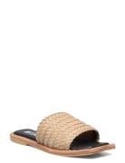 Bialillie Braided Slide Leather Matalapohjaiset Sandaalit Beige Bianco