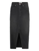 Vmveri Hr Calf Denim Skirt Ga Mix Noos Polvipituinen Hame Black Vero M...