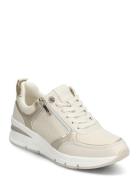 Women Lace-Up Matalavartiset Sneakerit Tennarit Beige Tamaris