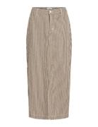 Objsola Mw Twill Long Skirt 132 Div Polvipituinen Hame Brown Object