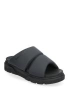 Greyfield Sandal Slide Sandal Black Knit Matalapohjaiset Sandaalit Bla...