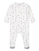 Romper Ls Pyjama Sie Jumpsuit Haalari White Fixoni