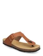 Sl Claude Pu Leather Matalapohjaiset Sandaalit Brown Scholl