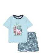 Set Pyjalong Pyjamasetti Pyjama Blue Gurli Gris