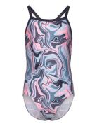 Swimsuit Sporty, Aop Uimapuku Uima-asut Multi/patterned Color Kids