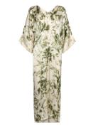 Fracture Kaftan Dress - Lucca Maksimekko Juhlamekko Green Rabens Sal R