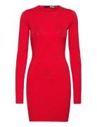 Pointelle Knit Mini Dress Lyhyt Mekko Red ROTATE Birger Christensen