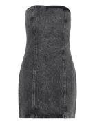 Rhinest Denim Dress Lyhyt Mekko Grey ROTATE Birger Christensen