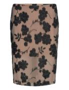 Flower Beads Pencil Skirt Lyhyt Hame Brown ROTATE Birger Christensen