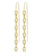 Live Recycled Chain Earrings Korvakoru Korut Gold Pilgrim