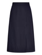 Rel Midi Linen Blend Skirt Polvipituinen Hame Navy GANT