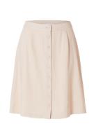 Slfgulia Hw Short Skirt Lyhyt Hame Cream Selected Femme