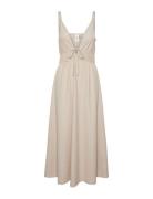 Yastrima Strap Long Dress - Ka Polvipituinen Mekko Beige YAS